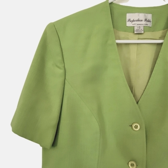 Vintage short sleeve button front blazer jacket - Picture 2 of 4